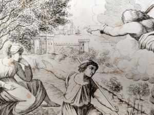 Rafael Santi, Bianchi Secondo rytował - Pan objawia się Izaakowi, akwaforta ok. 1785 rok