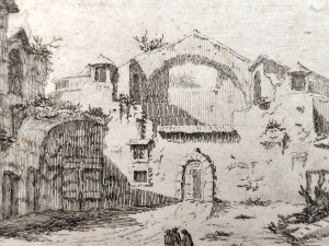 Giovanni Battista Piranesi (1720 -1778), Ruiny - Termy Dioklecjana w Rzymie, akwaforta 1745 rok