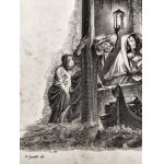 Antonio Viviani (1797-1854), Bible scene, Song of Songs, intaglio 19th century