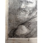 Giandomenico Tiepolo (1727-1804), - portrait of an old man , etching, Venice 1775