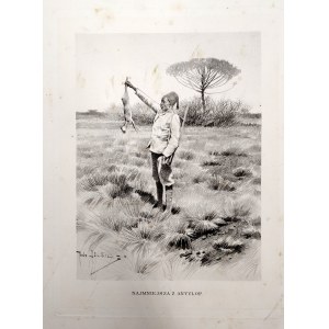 Piotr Stachiewicz (1858 - 1938), Najmenšie antilopy, heliogravúra, Varšava 1897 [ lov, Hr Potocki ].