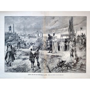 Carl Gustaf Hellqvist - Jan Hus vedený na hranici, fotogravúra, koniec 19. storočia