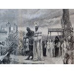 Carl Gustaf Hellqvist - Jan Hus vedený na hranici, fotogravúra, koniec 19. storočia