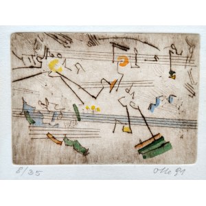 Olle - umelec neznámy - abstraktný - Európa, 1991