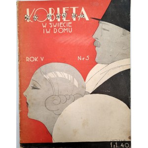 [Stefan Norblin ] - Woman in the World and at Home , year 5, no, 5 , Warsaw 1929 [ fashion, clothing, art deco ].