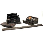 Hutsul desk set - ecriture - inkwell, Eastern Carpathians early 20th century - Hutsul region