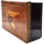Wooden casket in the form of a book, folk art, Podhale (?) early 20th century.