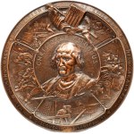 François Michel Louis Tonetti (1863-1920) - Commemorative platter commemorating the discovery of America by Columbus, Paris 1892 [ Chicago World Exhibition 1893 ].