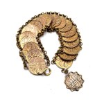 Patriotic bracelet with 2 penny coins 1938 [ numismatics ].