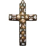 Silver Cross with micro-mosaic Mirafiori, 19th century