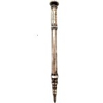 Victorian sliding silver pencil with perpetual calendar - 19th century [ France ].