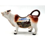 Gruss aus Sagan - Cow-shaped creamer - turn of the 20th century [ Żagań ].