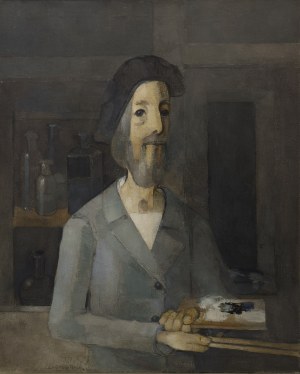 Kiejstut BEREŹNICKI (ur. 1935), Autoportret z paletą, 1991