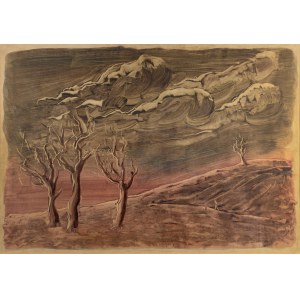 Alfred LENICA (1899-1977), Surrealistic Landscape with Trees