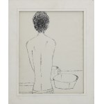 Jerzy NOWOSIELSKI (1923-2011), Backwards nude l. 1990s.