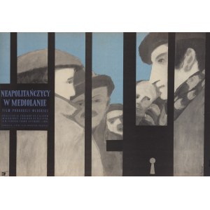 Julian Pałka (1923 Poznań - 2002 Warschau), Plakat für den Film Neapolitaner in Mailand von Eduardo De Filippo, 1957