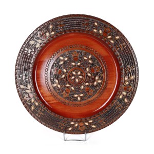 Wooden plate, Zakopane Pattern Workshop