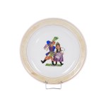 Zofia STRYJEÑSKA (1891 - 1976), "Krakowiak" decorative plate - designed by Zofia StryjeÑSKA carbon paper, from the portfolio "Polish Dances"