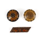Set of three brooches