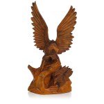 St. WALCZAK, Wooden sculpture: "Eagle," Zakopane, 1947