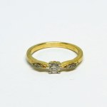 Silver Ring with 0.50 Ct Diamonds