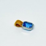Gold Pendant with Swiss Blue Topaz