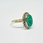 Silver vintage ring with Heliotrope