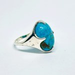Silver ring with large Turquoise