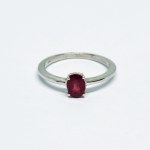 Silver ring with natural red Sapphire