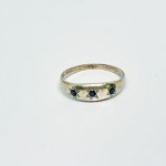 Vintage silver ring with natural Sapphires