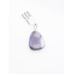 Pendant with rainbow fluorite 45 ct, 925 silver, Gemporia certificate