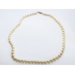 Gold Akoya saltwater pearl necklace