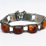 Silver Bracelet with Amber