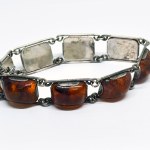 Silver Bracelet with Amber