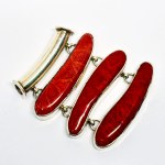 Silver Pendant with Red Coral