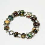 Silver Bracelet with Jaspers