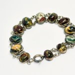 Silver Bracelet with Jaspers