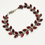 Silver Bracelet with Garnets
