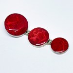 Silver Pendant with Red Coral