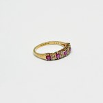Vintage gold ring with natural Rubies and 0.08 Ct Diamonds