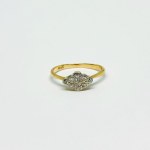 Belle Epoque Gold Ring with 0.18 Ct Diamonds