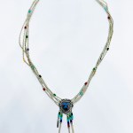 Navajo silver enamel necklace