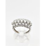 Gold (white) 585/14K ring with white zircons