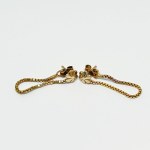 Gold chain earrings