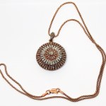 Sterling silver luxury pendant with Diamonds of approximately 2.2 Ct