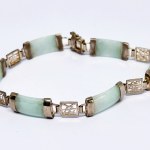 Silver bracelet with Jadeite in Asian style
