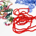 Four natural stone necklaces