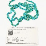 Turquoise necklace, certificate