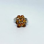 Silver Ring with Citrines
