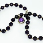 Silver Necklace with Amethyst